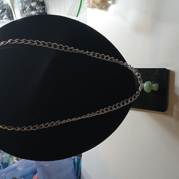 Stainless steel silver plated chain with mushroom charm..we bundle..enjoy - Picture 1 of 5